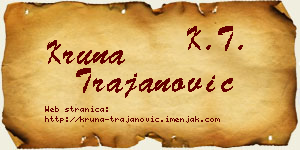 Kruna Trajanović vizit kartica